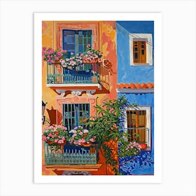 Balcony Painting In Cadiz 4 Art Print
