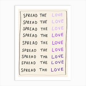 Spread the Love Purple Art Print