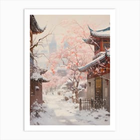 Dreamy Winter Painting Beijing China 1 Art Print