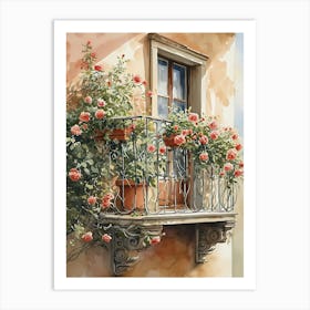 Flowers by the Window Art Print