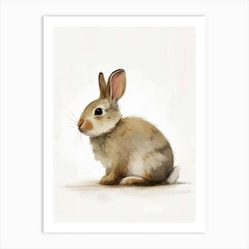 Thrianta Rabbit Nursery Illustration 4 Art Print