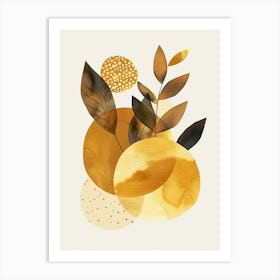 Golden Leaves 48 Art Print