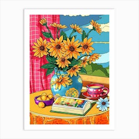 Sunflowers In A Vase Art Print