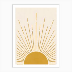 Default Yellow Sun Rising Over A White Background In The Styl 0 Upscayl 4x Realesrgan X4plus Anime Art Print