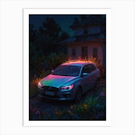 Car In The Night 2 Art Print