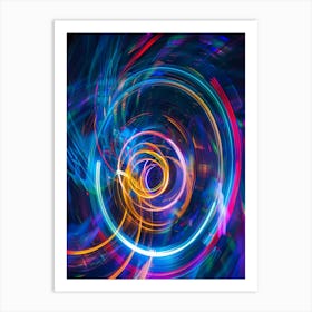 Abstract Swirling Light Art Print