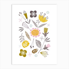Olive Floral Art Print