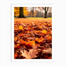 Autumn Leaves On The Ground 3 Art Print