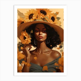 Sunflower Girl 1 Art Print