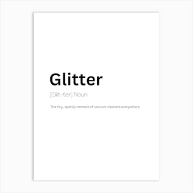 Glitter Definition Meaning Poster