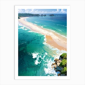 Beach Painting Art Print