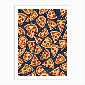 Pizza Pattern Art Print