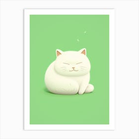 White Cat 10 Art Print