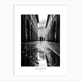Poster Of Bologna, Italy, Black And White Analogue Photography 2 Art Print