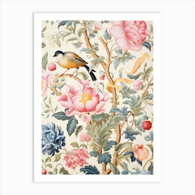 Chinese Floral Wallpaper 4 Art Print