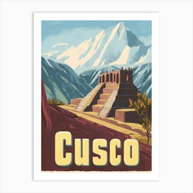 Aihrgdesign A Vintage Travel Poster Of Cusco Featuring The Ic 770ced8d B301 4acd B64f 92cb35ae5b7d 3 Art Print