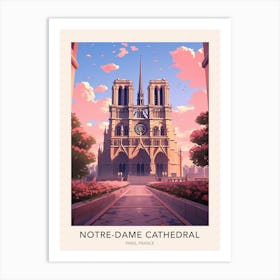 Notre Dame Cathedral Paris France 2 Travel Poster Art Print
