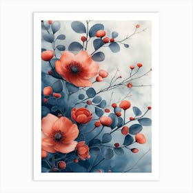 Flowers In The Sky Art Print