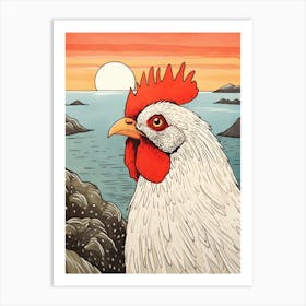 Bird Illustration Chicken 2 Art Print