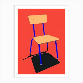 School Chair Art Print