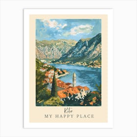 My Happy Place Kotor 1 Travel Poster Art Print