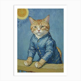 Cat In The Moonlight Affiche