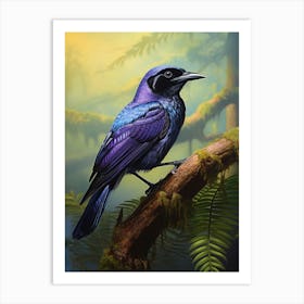 Rainforest Rhapsody: Fruitcrow Poster 1 Art Print