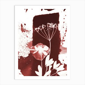 Abstract Red Flowers Art Print