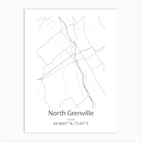 North Grenville,Canada Minimalist Map Art Print