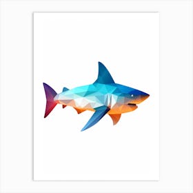 Minimalist Shark Shape 9 Art Print