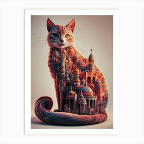 Cat In The City 1 Art Print