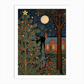 William Morris Christmas Tree Art Print