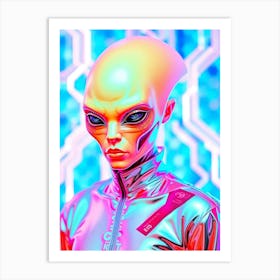 Creative Glossy Alien Art Print