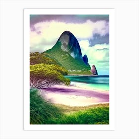 Lord Howe Island Australia Soft Colours Tropical Destination Art Print