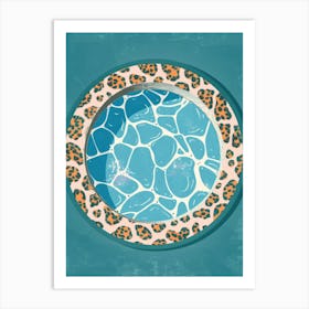 Leopard Swimming Pool Art Print