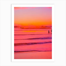 Seminyak Beach, Bali, Indonesia Pink Beach Art Print