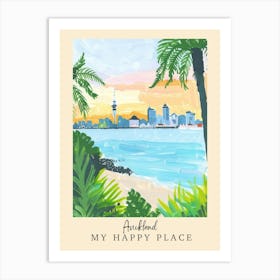 My Happy Place Auckland 4 Travel Poster Art Print