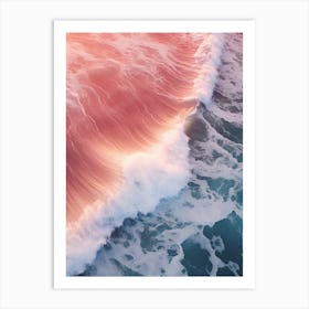 serene beach waves 1 Art Print