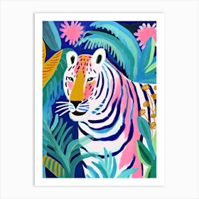 Harsh Tiger In The Jungle, Matisse Inspired Art Print