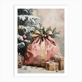 Christmas Bag Art Print