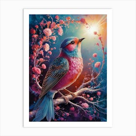 Bird In Bloom Art Print