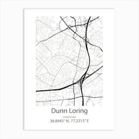 Dunn,United States Minimalist Map Art Print