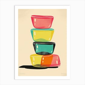 Textured Jelly Minimalist Stacked Art Print