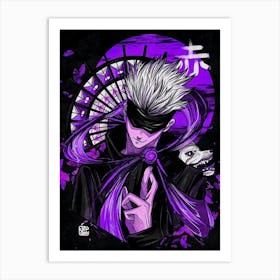 Gojo Anime Poster Art Print