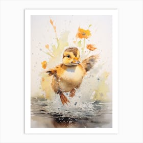 Duckling Taking Flight 4 Art Print