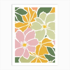 Jasmine Pastel Floral 1 Flower Art Print