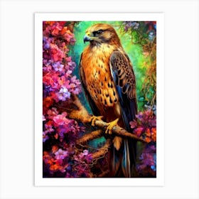 Hawk In The Forest bird animal Art Print