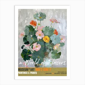 A World Of Flowers, Van Gogh Exhibition Nasturtium 1 Art Print
