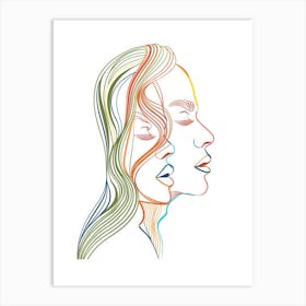 Abstract Women Portrait Series 11 Art Print