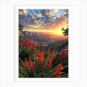 Sunset In The Grand Canyon Art Print